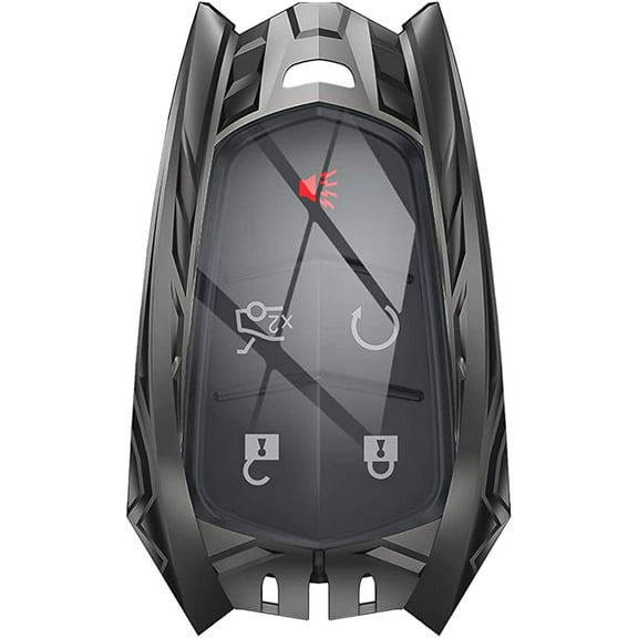 Metal Key Fob Cover for Cadillac, for 2015-2019 Cadillac Escalade CTS SRX XT4 ATS STS CT6 SRX 5-Buttons Full Protection
