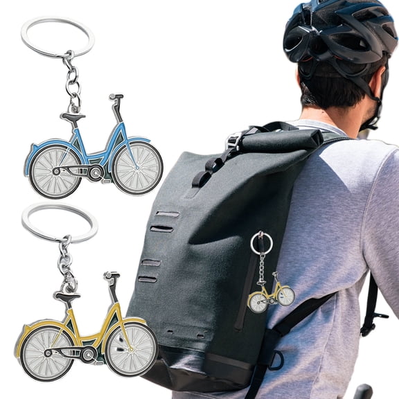 Metal Key Fob Key Holder | Alloy Pendant Charm for Wallet, Purse, Luggage, School Bag | Yellow or Blue | Durable, Wear-Resistant | 9.2x6x4.4cm | 1 Pack