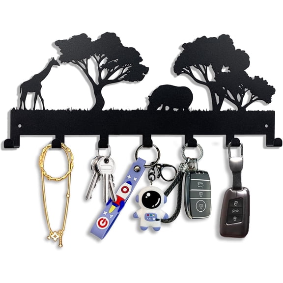 Metal Key Holder, Key Holder Wall Mounted Key Hooks Organizer Key Hanger Rack Wall Mounted for Home, Entryway, Hallway, Office