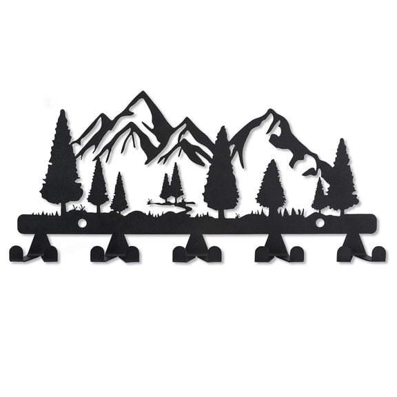 Metal Key Holder, Wall Mount Key Organizer Rack, Key Holder for Wall Decorative with 10 Hooks for Entryway Hallway Kitchen Office(Tree)