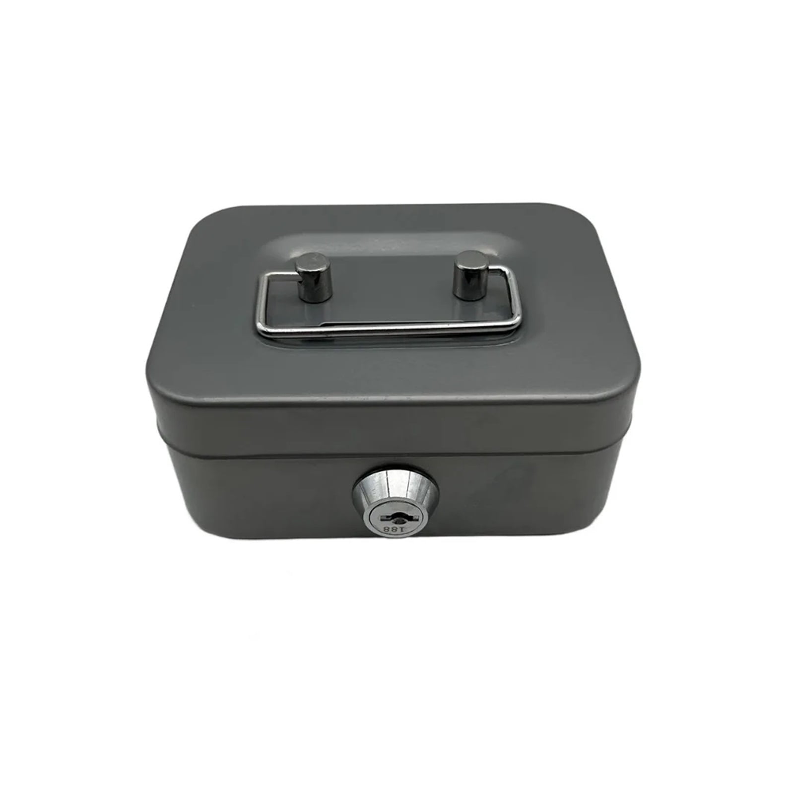 Metal Key Lock Cash Box with Handle Small Money Organizer Storage Box with Lockable Cover for Easy ,Multiple Options Available