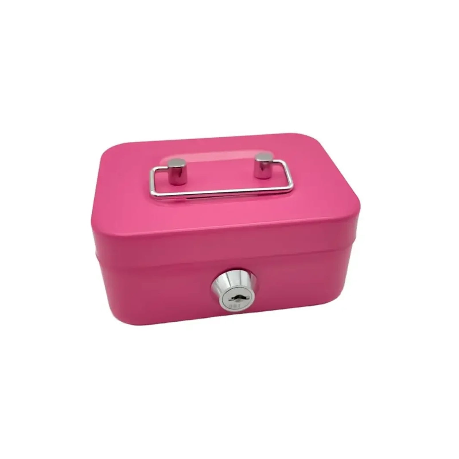 Metal Key Lock Cash Box with Handle Small Money Organizer Storage Box with Lockable Cover for Easy ,Multiple Options Available