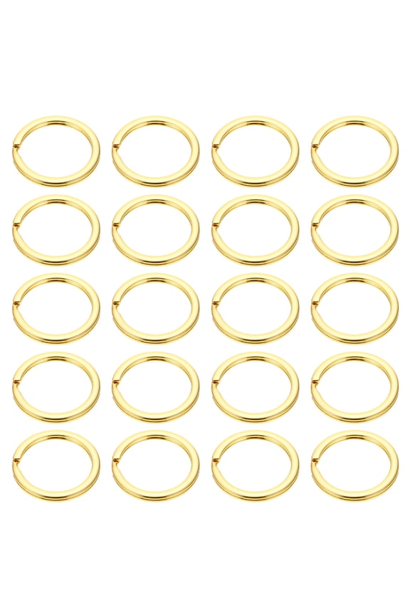 Metal Key Ring Gold Heavy Duty Rings Trim Blank Keychains The Connecting Lobster Clasp 20 Pcs