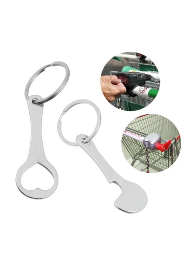 Metal Key Ring, Shopping Cart Tokens, DIY Shopping Trolley Tokens, Aluminum