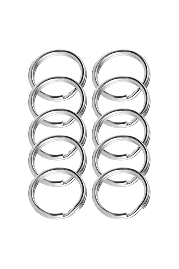 Metal Key Ring Split Rings Circle 580pcs Bulk DIY Accessories Keyring for Key Card Silver 1.0 * 12mm