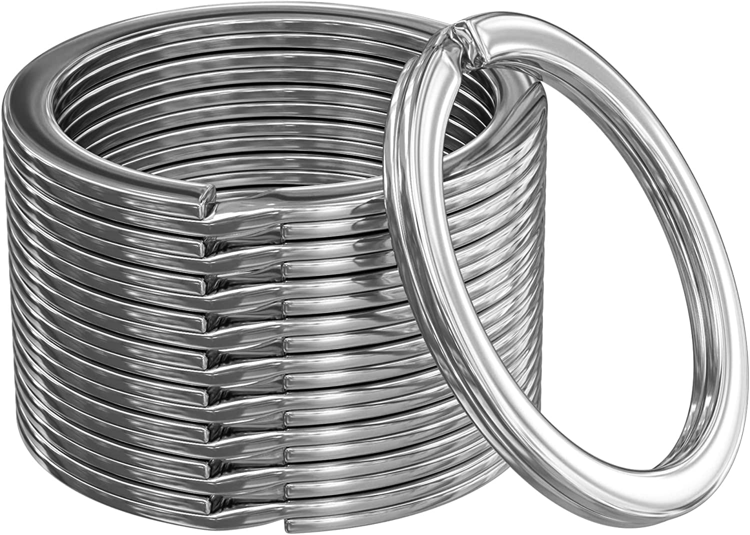 iron Lufa single piece big key ring, Shape: Round