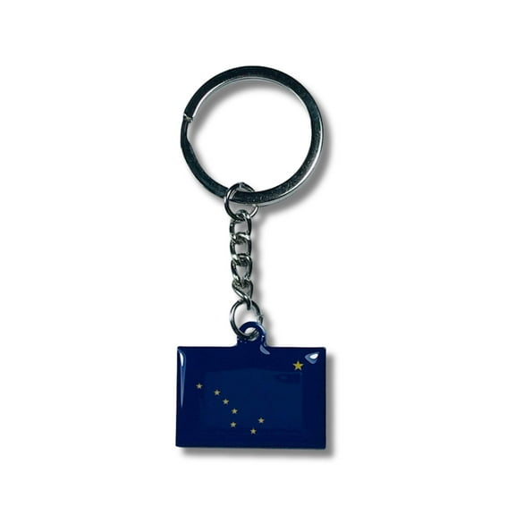 Metal Keychain - State Flag Alaska - USA | Everyday Carry Accessory, Travel Souvenir Gift, Collectible Keepsake