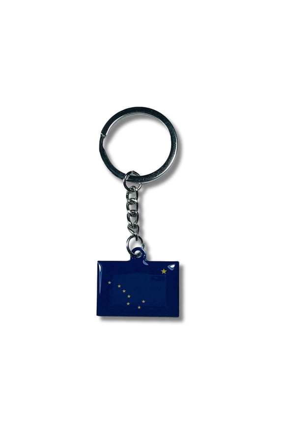 Metal Keychain - State Flag Alaska - USA | Everyday Carry Accessory, Travel Souvenir Gift, Collectible Keepsake