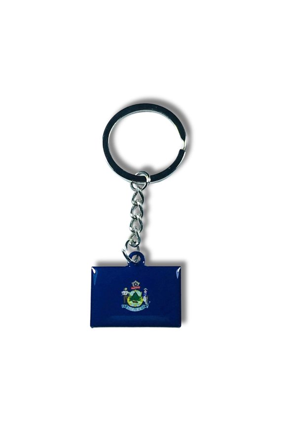 Metal Keychain - State Flag Maine - USA | Everyday Carry Accessory, Travel Souvenir Gift, Collectible Keepsake