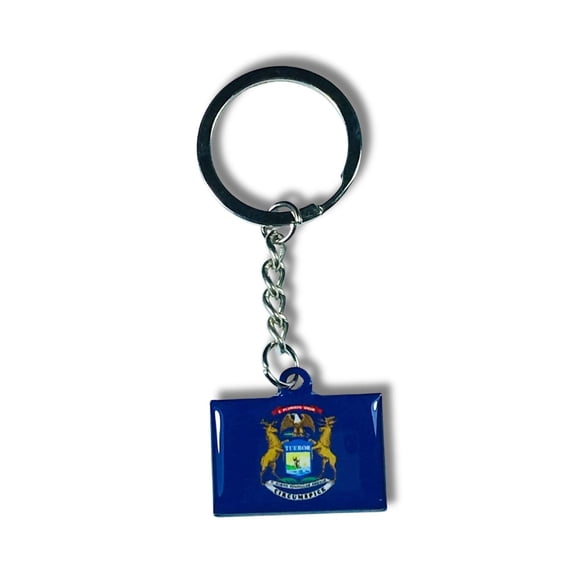 Metal Keychain - State Flag Michigan - USA | Everyday Carry Accessory, Travel Souvenir Gift, Collectible Keepsake