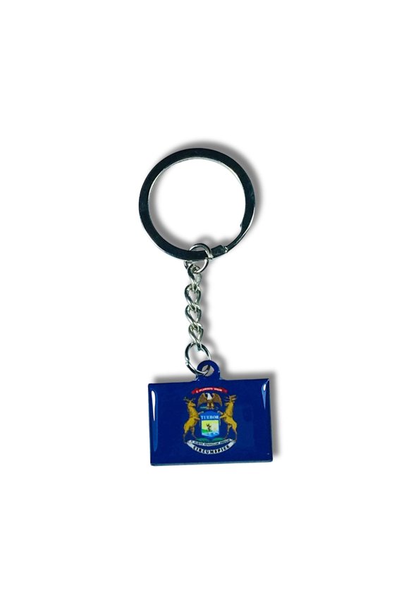 Metal Keychain - State Flag Michigan - USA | Everyday Carry Accessory, Travel Souvenir Gift, Collectible Keepsake