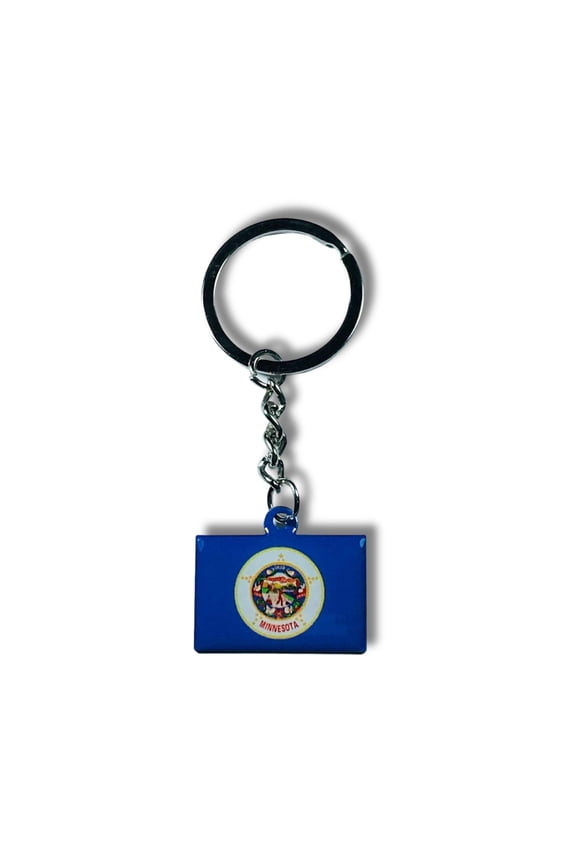 Metal Keychain - State Flag Minnesota - USA | Everyday Carry Accessory, Travel Souvenir Gift, Collectible Keepsake