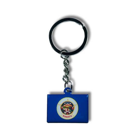 Metal Keychain - State Flag Minnesota - USA | Everyday Carry Accessory, Travel Souvenir Gift, Collectible Keepsake