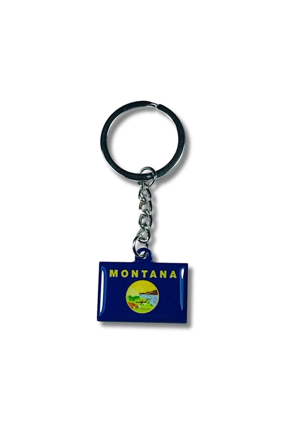 Metal Keychain - State Flag Montana - USA | Everyday Carry Accessory, Travel Souvenir Gift, Collectible Keepsake