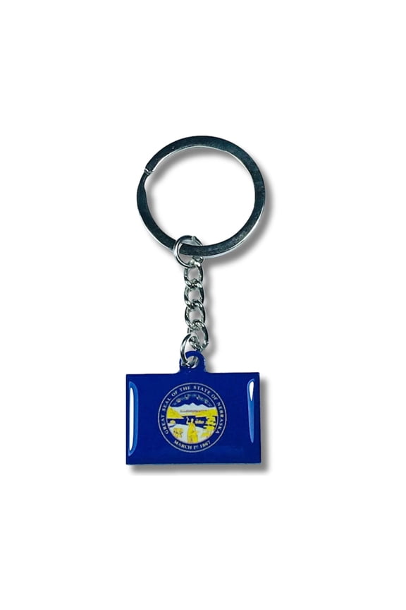 Metal Keychain - State Flag Nebraska - USA | Everyday Carry Accessory, Travel Souvenir Gift, Collectible Keepsake