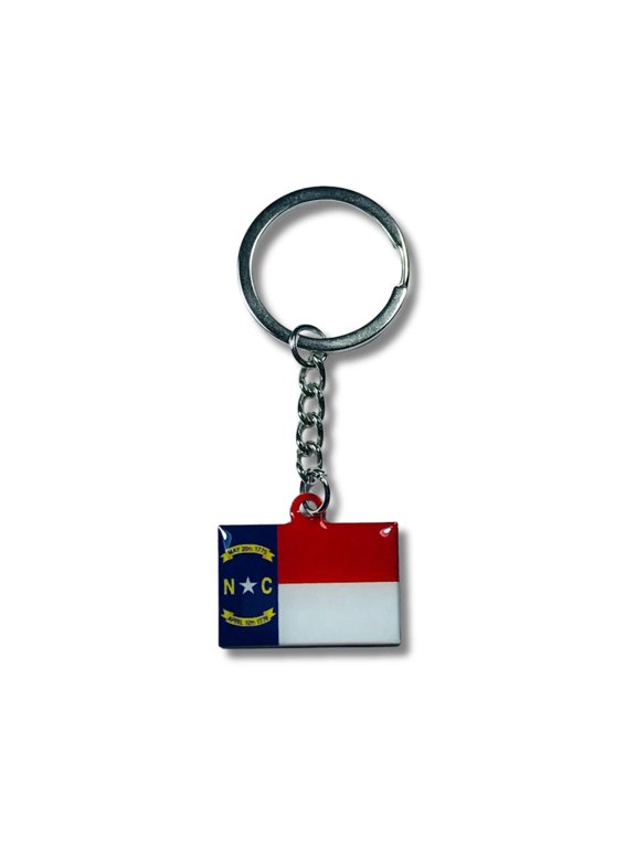 Metal Keychain - State Flag North Carolina - USA | Everyday Carry Accessory, Travel Souvenir Gift, Collectible Keepsake