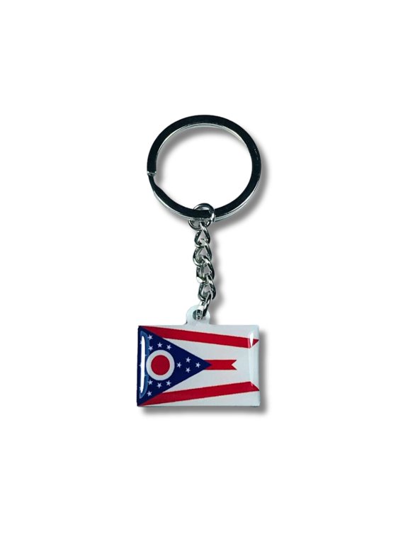 Metal Keychain - State Flag Ohio - USA | Everyday Carry Accessory, Travel Souvenir Gift, Collectible Keepsake