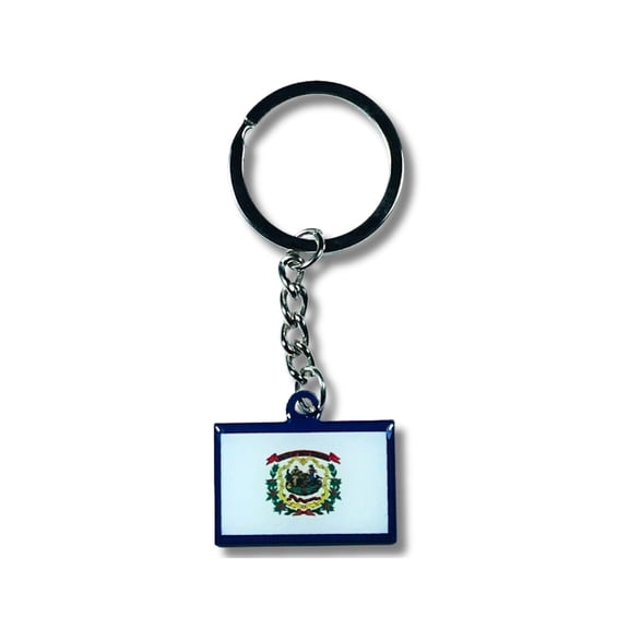 Metal Keychain - State Flag West Virginia- USA | Everyday Carry Accessory, Travel Souvenir Gift, Collectible Keepsake