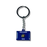 Metal Keychain - State Flag Wisconsin - USA | Everyday Carry Accessory, Travel Souvenir Gift, Collectible Keepsake