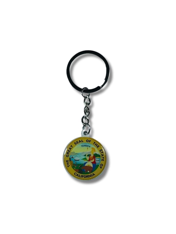 Metal Keychain - State Seal California - USA | Everyday Carry Accessory, Travel Souvenir Gift, Collectible Keepsake