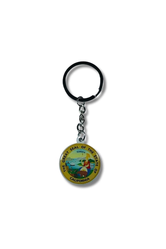 Metal Keychain - State Seal California - USA | Everyday Carry Accessory, Travel Souvenir Gift, Collectible Keepsake
