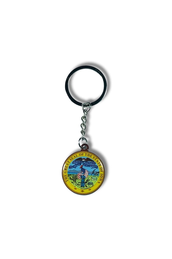 Metal Keychain - State Seal Iowa - USA | Everyday Carry Accessory, Travel Souvenir Gift, Collectible Keepsake