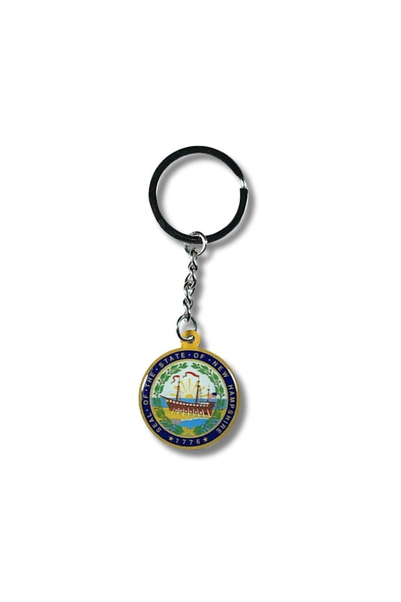 Metal Keychain - State Seal New Hampshire - USA | Everyday Carry Accessory, Travel Souvenir Gift, Collectible Keepsake