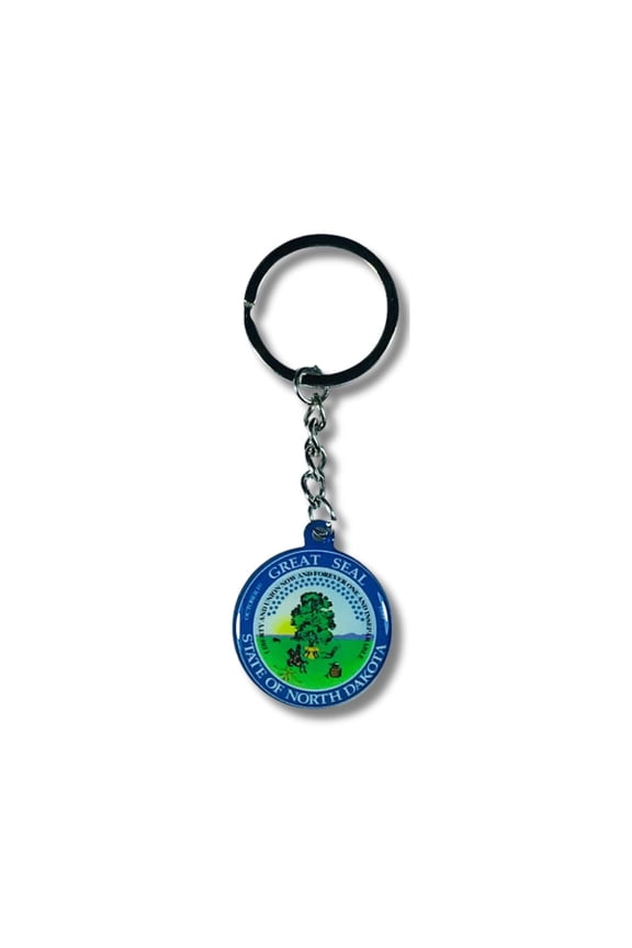 Metal Keychain - State Seal North Dakota - USA | Everyday Carry Accessory, Travel Souvenir Gift, Collectible Keepsake