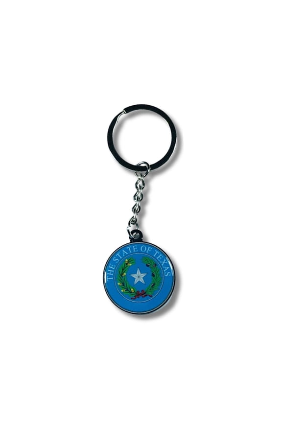 Metal Keychain - State Seal Texas - USA | 1.18-Inch (3 cm) Keychain for Bags, Keys, and More | Perfect for Showing Your State Pride