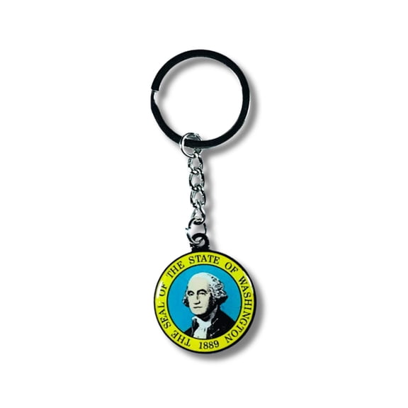 Metal Keychain - State Seal Washington - USA | Everyday Carry Accessory, Travel Souvenir Gift, Collectible Keepsake