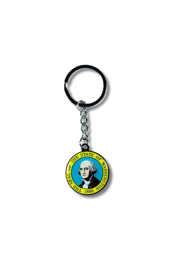 Metal Keychain - State Seal Washington - USA | Everyday Carry Accessory, Travel Souvenir Gift, Collectible Keepsake