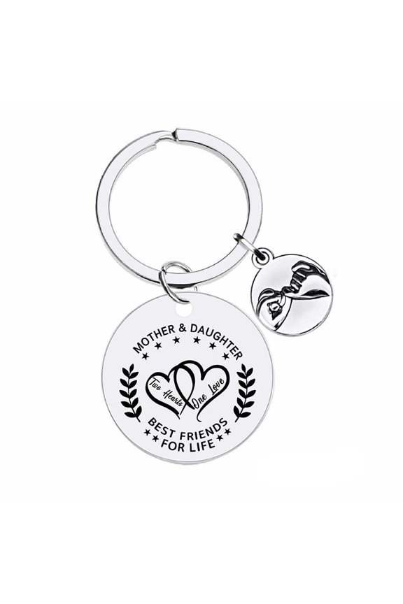 Metal Keychain with Novel Hook Design Family Bonding Inspirational Holiday Gift Personalized Engraved Keychain