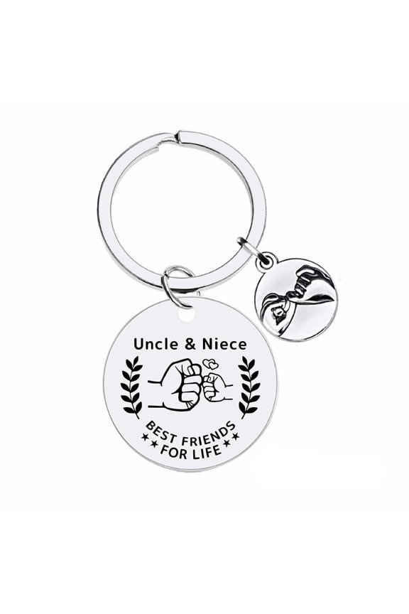 Metal Keychain with Novel Hook Design Family Bonding Inspirational Holiday Gift Personalized Engraved Keychain