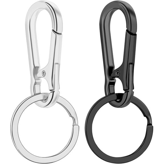 Metal Keychains for Women Men, Key Chain Ring Clip Holder Organizer for Home Car, Cut Keyring Accessories