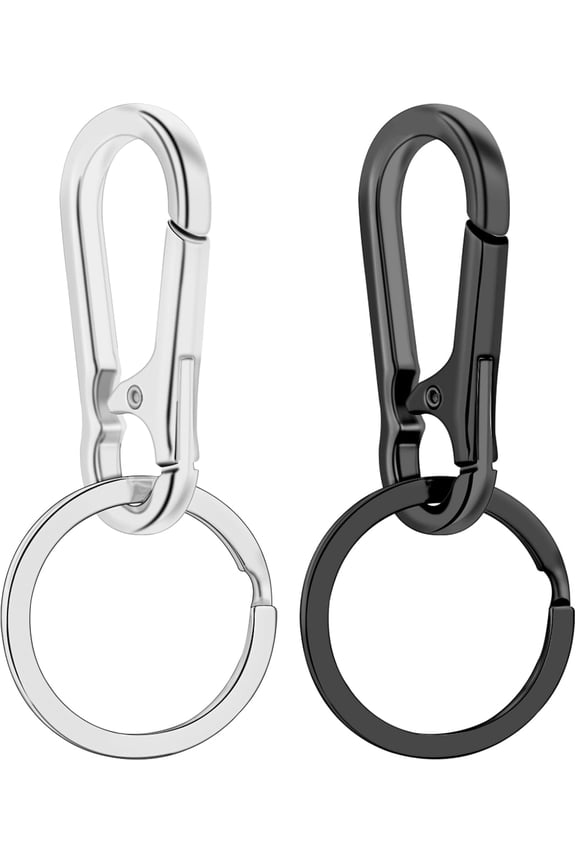Metal Keychains for Women Men, Key Chain Ring Clip Holder Organizer for Home Car, Cut Keyring Accessories