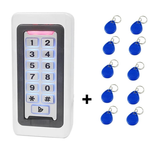 Metal Keypad Access Control System with RFID/IC Proximity Cards, Outdoor Waterproof Door Security ,Keyless Entry Deadbolt