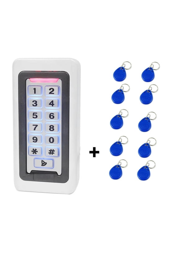 Metal Keypad Access Control System with RFID/IC Proximity Cards, Outdoor Waterproof Door Security
