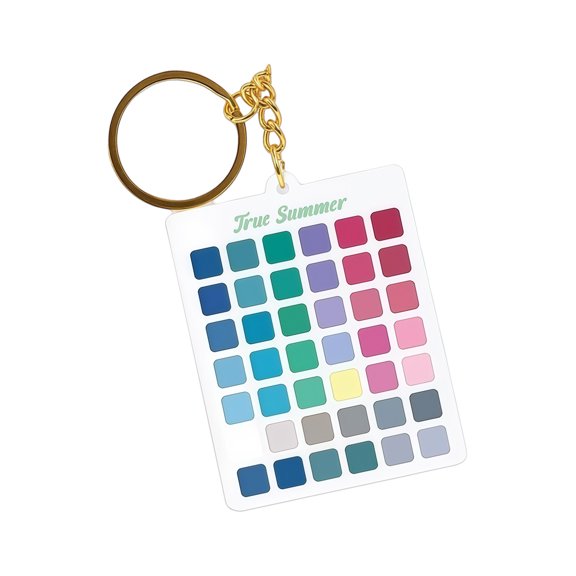 Metal Keyring With Color Samples Perfect Gift Season Color Analysis Keychain For Fashion Forward Individuals