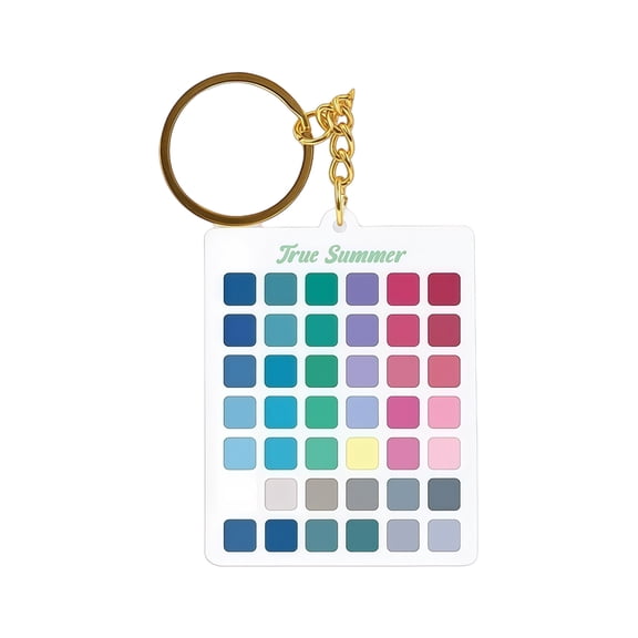 Metal Keyring With Color Samples Perfect Gift Season Color Analysis Keychain For Fashion Forward Individuals