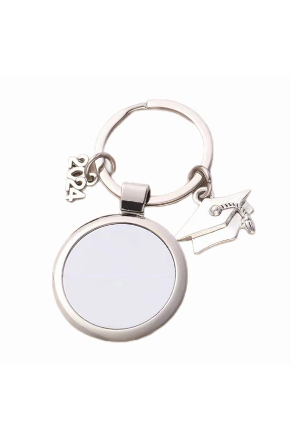 Metal Keyring with Heat Transfer Printing Sublimation Blank Keychain Jewelry Personalized DIY Keychains for Graduates