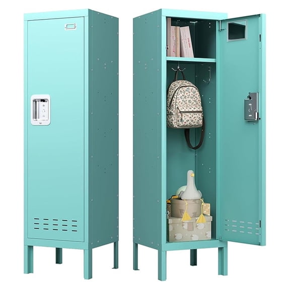 Metal Kids Locker,Metal Cabinet Storage Lockers,Lockable for Employees with Door,54" Height Steel Locker,Lockable Steel Locker for Children's Room, Playroom, School,Gym