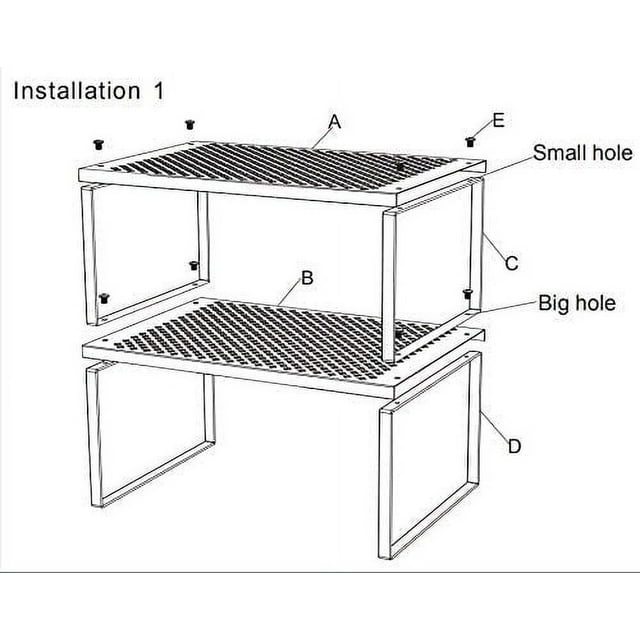 Metal Kitchen Shelf Organizer, Stackable, Expandable Storage