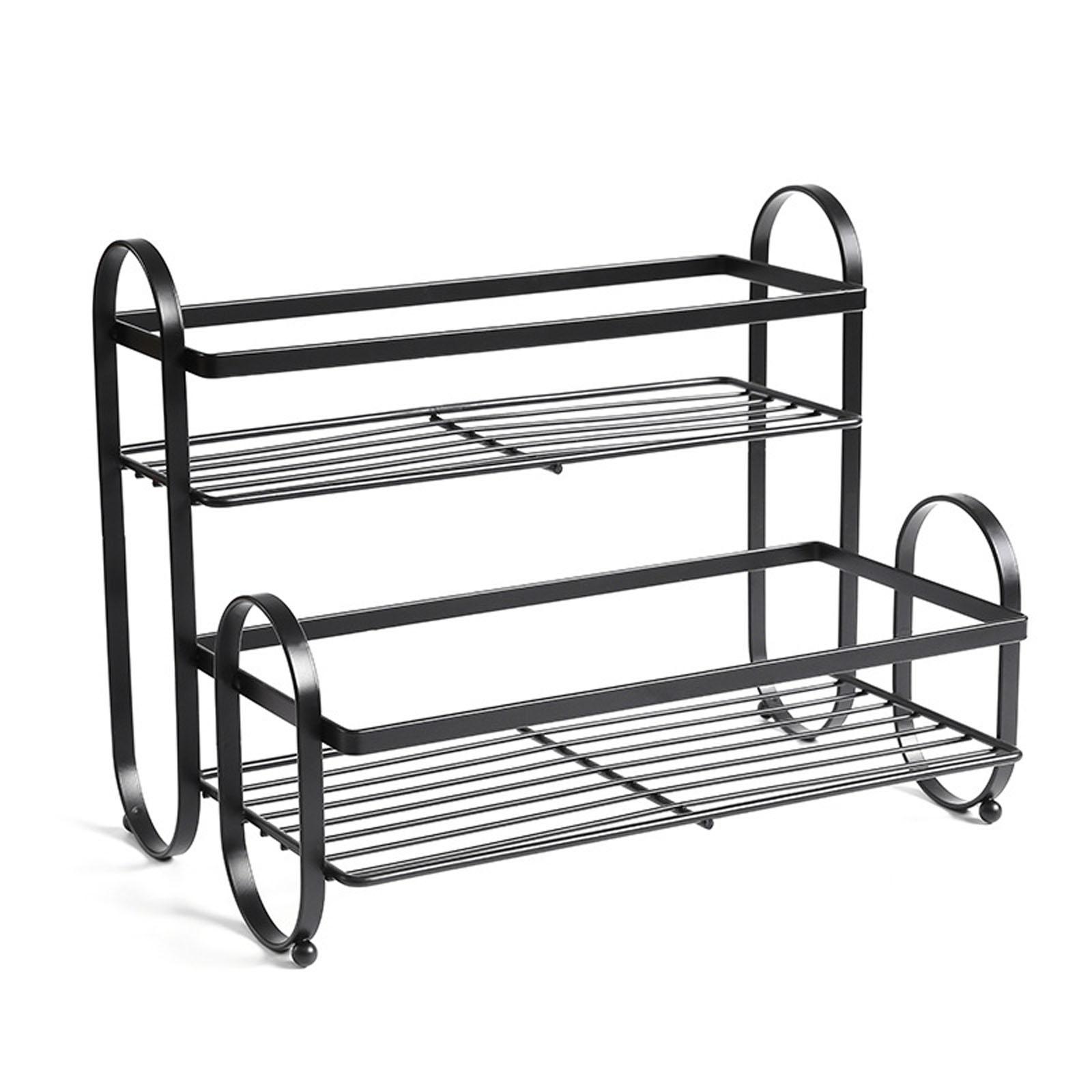 Seasow Rack Metal Kitchen Condiment Rack 2 Seasoner Rack Seasoning Storage ...