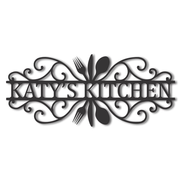 Metal Kitchen Silverware Sign | Farmhouse Kitchen Signs | 15 Color Options 12