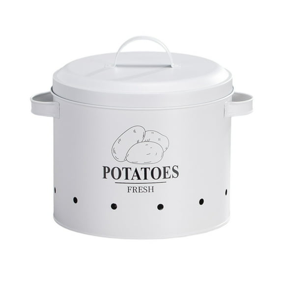 Metal Kitchen Storage Container for Vegetables Retro Farmhouse Pantry Organization Decorative Functional Food