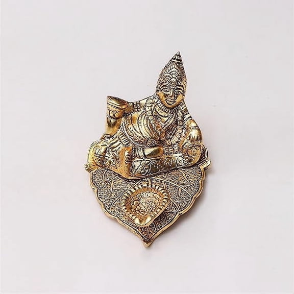Metal Kuber Deepam Oil lamp for or Bringing Good Luck, Prosperity and Wealth,