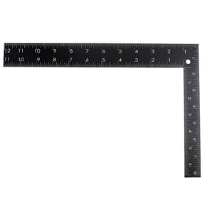 Metal L-Square Shape Ruler Curve Sewing Measure Professional Framing Square Ruler Black for Carpenter Tailor DIY Sewing
