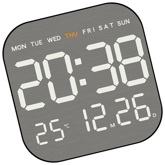 Metal LED Digital Alarm Clock Featurings 12/24 Hour Format and DST Function Powereds By Type C or