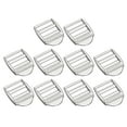 thumbnail image 1 of Metal Ladder Buckle Slider Tri-Glider, 10 Pack 19.5mm Inner Size, Silver Tone, 1 of 5