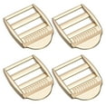 thumbnail image 1 of Metal Ladder Buckle Slider Tri-Glider Metal Adjustable Buckles, 4 Pack 19.5mm Inner Size, Light Gold, 1 of 5